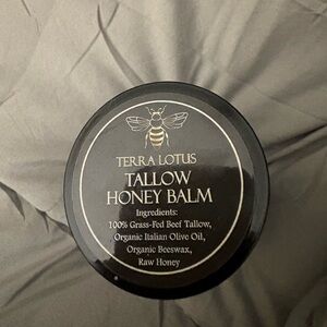 Terra Lotus Tallow Honey Balm - Black Jar Beef Tallow